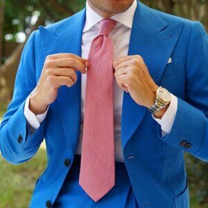 OTAA Dusty Rose Pink Linen Necktie